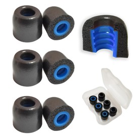 Luckvan Small Memory Foam Tips Replacement Earbuds Tips Fit 4.5mm-6mm Anti-Slip Isolation Noise Replacement Ear Tips Foam for in-Ear Earphones with Storage Box