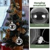 DOITOOL 2Pcs Clear Christmas Ornaments Balls,3.15'' and 2.36" Plastic Acrylic