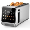 Long Slot Toaster 4 Slice, Touch Screen LED Display, 1.5”