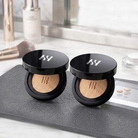 Hera Black Cushion Pact No. 21 Vanilla 2 pieces Cushion with good coverage that lasts for 24 hours / 헤라 블랙 쿠션 팩트 21호 바닐라 본품 2개 24H 지속 커버력 좋은 쿠션