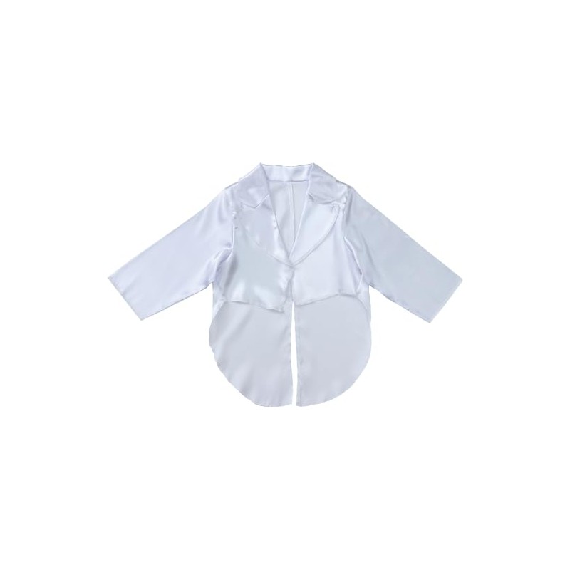Artec 18314 Soft Satin Jacket, White, Costume, Cosplay, Recitals, Play