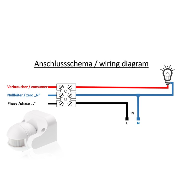 HUBER Motion 2 Infrared Motion Sensor 180° Indoor/Outdoor Motion Sensor