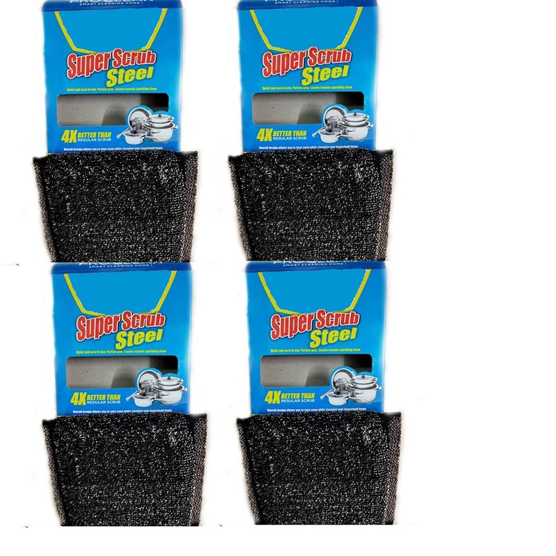 OCTOPUSPRIME Pro Clean Easy to use Super Scrub Steel (4X