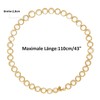 JasGood Multi-layer waist chain belt, women's adjustable body link belt