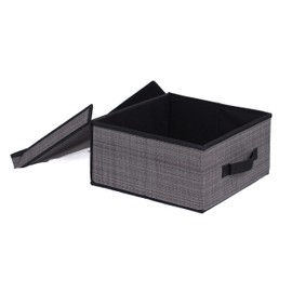 Internet's Best Storage Box with Handles - Durable Storage Bin Basket Containers - Clothes Nursery Toys Organizer - Grey
