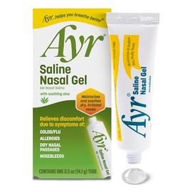 Gel nasal Ayr Saline, con aloe calmante, tubo de 0.5 onzas (Paquete de 1)