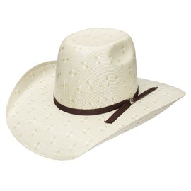 RESISTOL Hooey Collection Pecos Straw Cowboy Hat Tan,Green