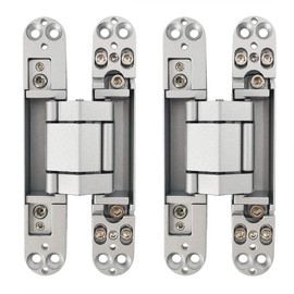 Alamic Concealed Door Hinges Heavy Duty Invisible Hidden Hinges 3-D Adjustable - 1 Pair