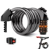 Bicycle Cable Lock,Yakiter,Combination Lock 120 cm / 12 mm Cable,High