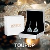 TOUPOP - arete colgantes de plata de ley 925 para
