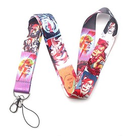 Anime Source Rock and Roll Legend 80s Musician David Bowie Lanyard Keychain ID Badge Holder