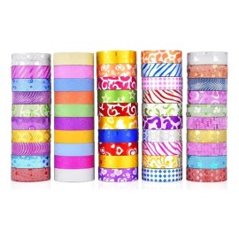 Set 50 Cintas Washi Tape Adhesivas Decorativas