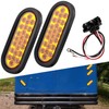 6PCS 6 inch oval led Amber Strobe 24 LED Trailer