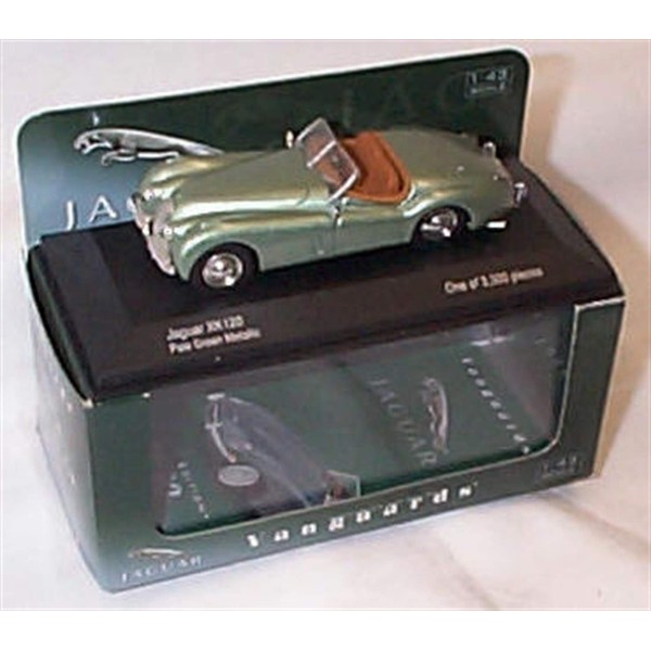 Corgi vanguards metallic green jaguar XK120 car 1.43 scale limited
