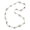 Avalaya White Shell and Glass Bead with Wire Detailing Necklace