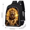 KAFFUL Kids Lion Backpack, 3D Wild Animal Bursting Design, Cool