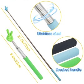 Trsewmi 5PCS Pointer Stick For Classroom – Multipurpose Teacher Pointer Stick, Extendable Classroom Pointer And Finger Pointer Stick, Engaging Colors – Classroom Essentials For Effective Presentations