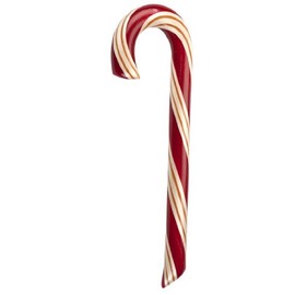 3 Natural Mint Candy Canes, NO Corn Syrup, Hammonds Handmade, 2 Oz, Red/Gold/White Stripe