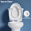 SAMODRA Raised Toilet Seat Riser, White, 3 Inch High Elevated