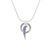 Delight Jewelry Silvertone Large Blue Crystal Lightning Bolt - Sister