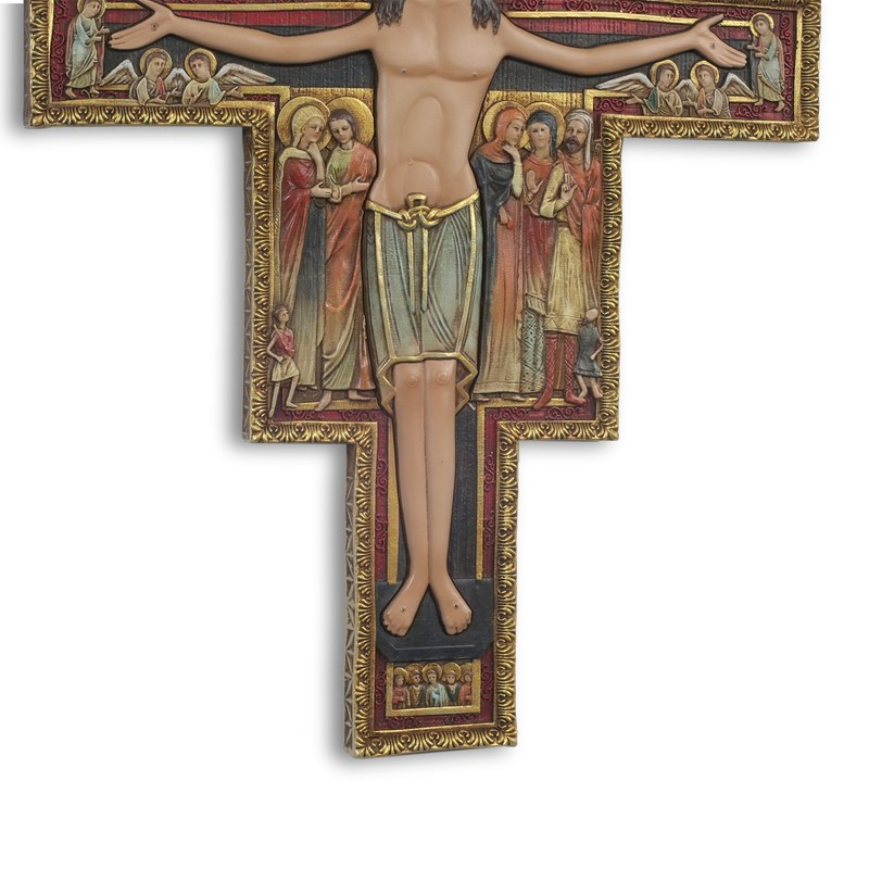 DevotedWalls 12” H San Damiano Crucifix, Catholic Francis of Assisi
