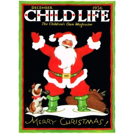 SANTA CLAUS 12/1936 CHILD LIFE MAGAZINE CHRISTMAS VINTAGE REPRODUCTION POSTER