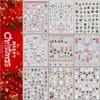 9 Sheets Christmas Nail Art Stickers 3D Winter Xmas Nail
