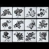 12 PCS Rose Flower Stencils - 7.8 X 7.8 Inch