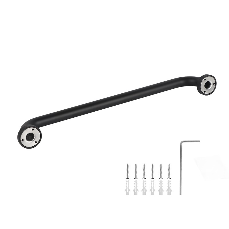 Black Space Aluminum Anti‑Skid Bathtub Handle Handrail Safety Grab Bar