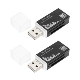 The Lord of the Tools 2pcs SD Card Reader to USB Adapter 4-in-1 for MS Duo Pro M2 Card SDXC SDHC MMC RS-MMC Micro SDXC Micro SDHC and TF Card