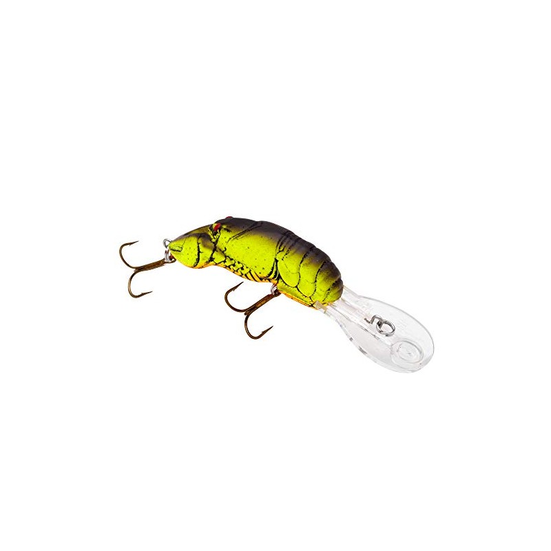 Rebel Lures D7667 Deep Wee - Chartreuse Brown Back, 2