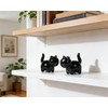 3 Inch Black Ceramic Cat Figurines Set of 2