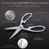 Newness Multi-Purpose Kitchen Scissors, Premium Stainless Steel Solid Kitchen Shears