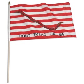 US Flag Store 1stNavyJack-1218HF 1st Navy Jack 12 x 18 inch (Don't Tread on me Flag)