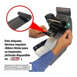 Etiqueta Transparente 2x1 (51x25 mm) Para proteccion de etiquetas impresas, Cerrado de sobres o cajas, Rollo C/ 1000 Etiquetas, Ideal para impresoras de escritorio