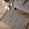 DII Woven Rugs Collection Hand-Loomed, 2x3', Black Dobby Stripe