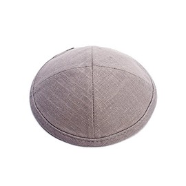 JL Kippha's EBeinante Leinen Dunkelgrau Kippah Yarmulke jüdischen Yamaka Kippa Israel Cap Judaica mit Clip