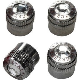 Valve Caps Silver + Crystal 4pcs
