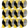 12 Pack Hazard Safety Warning Stripe Tape Bulk, 2 Inch