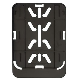1 x License Plate Holder for Insurance Number Plate 135 x 110 mm (for Moped - Scooter - S-Pedelec - E-Bike - Moped - L-Krad - Light Motorcycle) (Black (unpainted))