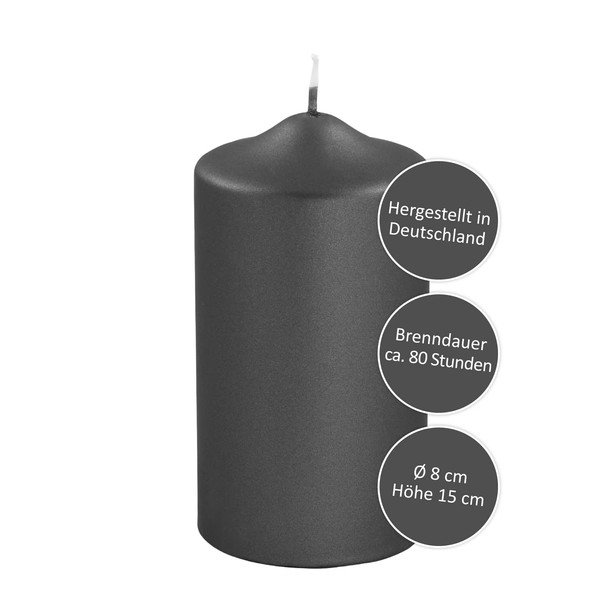 FINK Black Candles Table Decoration New Year's Eve Low Soot