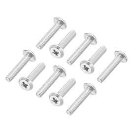 PATIKIL Round Head Phillips Screws, 120 Pack M2.5-0.45 x 12mm 304 Stainless Steel 18-8 Full Thread, Machine Screw Furniture Screw Connector Bolts