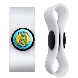GRAPHICS & MORE Sleep When Your Extinct Dinosaur Funny Humor Headphone Earbud Cord Wrap - Charging Cable Manager - Wire Organizer Set of 2 - White