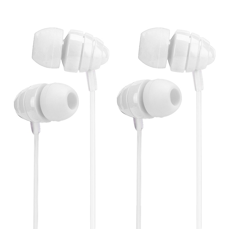 3.5mm Wired Control InEar Headphone Stereo Earphone with Microphone Wide
