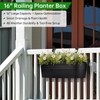 OGIMA Railing Planter Box, 3 Pack 16" Large Hanging Planters