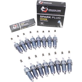 AIP Electronics Dragon FIRE Performance 16pcs Set Iridium Spark Plugs Compatible with 2008-2021 Dodge Chrysler Ram Jeep 2.0L 2.4L 4.7L 5.7L I4 V8 LZFR5CI-11 92145 OEM Fit DFSP1009x16