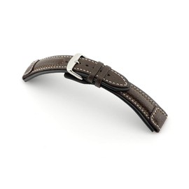 RIOS1931 Performance Watch Strap Handmade in Germany Buffalo Leather Size L, brown, Strap.