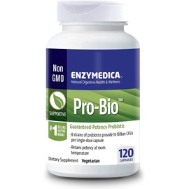 Enzymedica, Pro-Bio, Shelf-Stable Probiotic Supplement to Support Healthy Digestion, 10 Billion CFU, Vegetarian, 120 Capsules (120 Servings)