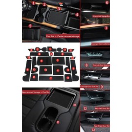 auovo - Alfombrillas antipolvo para Honda CRV Accessories 2017 2018 2019 - Portavasos para puerta de Honda CR-V (paquete de 21 unidades), color negro