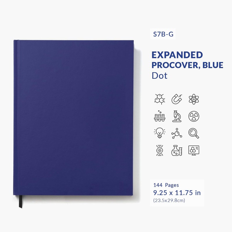 Vela Sciences Advanced S7B-G Expanded ProCover Lab Notebook, 9.25 x